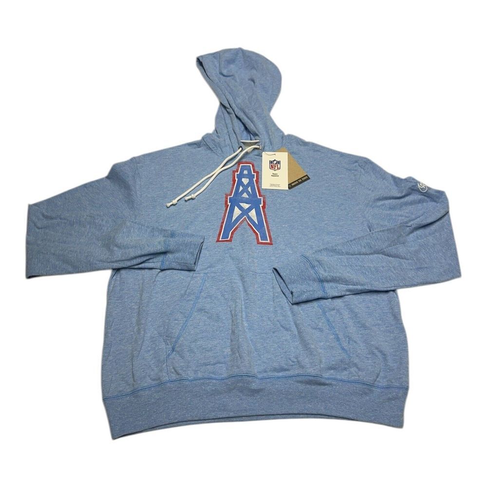 Nike Houston Oilers Hoodie Women's Size M Blue Gym Rewind Pullover Lightweight